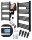  ELECTRIC LADDER Badheizkörper 500W LCD 96 cm x 54 cm schwarz LUX