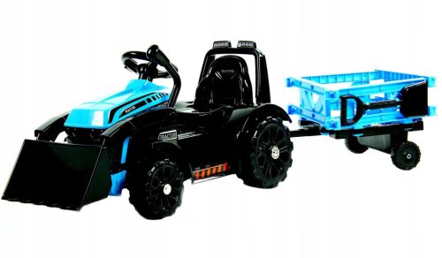  TRAKTOR BATTERIE BEWEGLICHER ANHÄNGER ŁYCHA FERNBEDIENUNG LED MUSIK BLAU