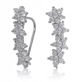  Silberohrringe mit Sternen und 925er Zirkonia