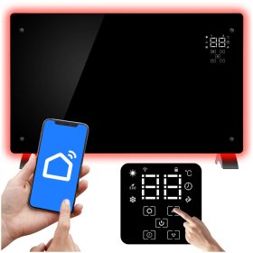  ELEKTRISCHE KONVEKTORHEIZUNG FARELKA ETNA SCHWARZ 2000 WAT