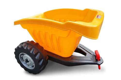  PILSAN TRAKTORANHÄNGER MIT GROßEN PEDALEN UND METALLACHSE, GELB