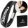  GESCHENK FÜR DAD Schwarzes Lederarmband, 316L-Stahl, KOSTENLOSE GRAVUR