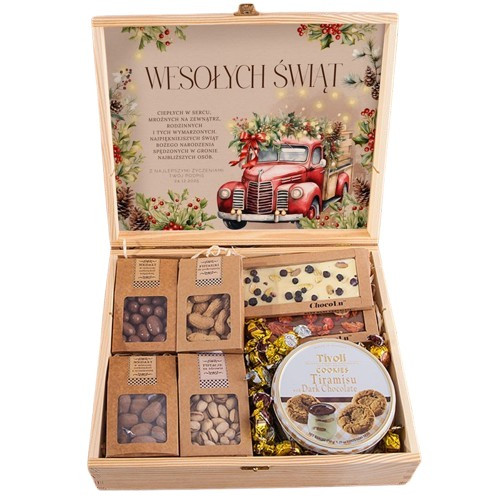  GESCHENKKORB WEIHNACHTSGESCHENK IN PREMIUM-BOX mit Signatur, Kraftpapier