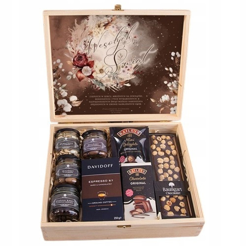  GESCHENKKORB WEIHNACHTSGESCHENK IN PREMIUM-BOX mit Signature-Braun