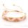  Zartes Boho-Armband aus Perlen gewebt, verstellbar an einer rosa Schnur