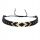  Armband aus geflochtenen Perlen, modisch, dünn, Boho-Muster, verstellbar, schwarz