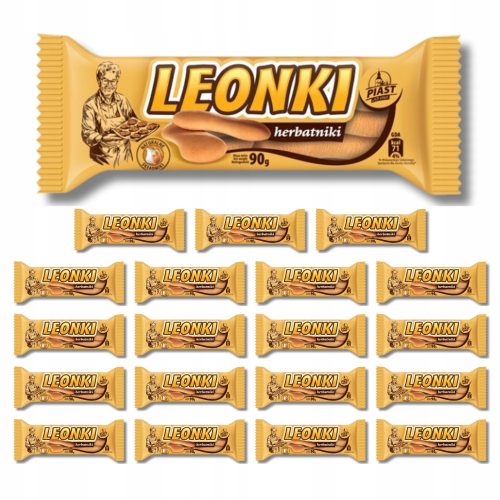 Leonki Piast Biszkopty - Klassische Kekse, 90g Packung
