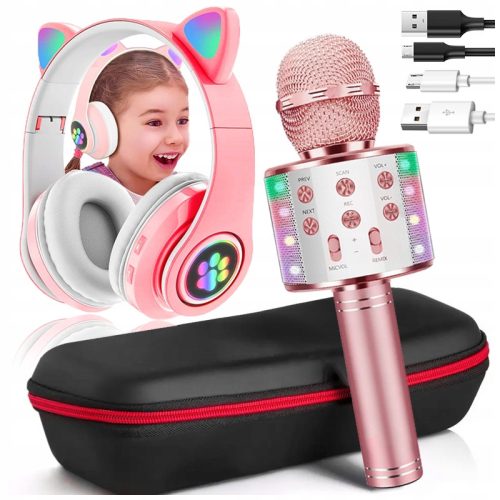  Kabellose On-Ear-Kopfhörer für Kinder, Katzenohren, Bluetooth