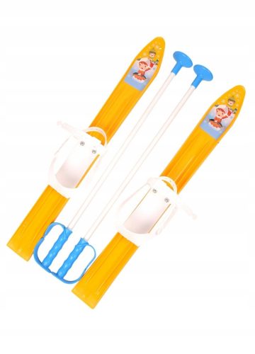  Ski mit Stöcken für Kinder zum Skifahrenlernen, 60 cm