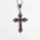  Rote Gothic-Kreuz-Halskette für Mädchen