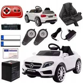    Mercedes GLA45 AMG Weißes, batteriebetriebenes Auto für ein Jahr