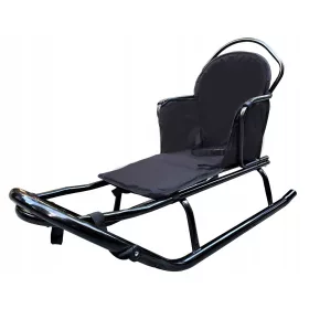    Traditioneller Metallschlitten, DICKER SPORTLINE-SCHNELLER SCHLITTEN + RÜCKENLEHNE + MATRATZE 150 kg