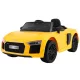  Batteriebetriebener Audi R8 Spyder, gelbe EVA-Fernbedienung, Freistart-Radio, MP3-LED
