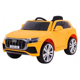   Audi Q8 Batteriebetriebener Lift für Kinder, gelbe EVA-Fernbedienung, kostenloser Start, MP3