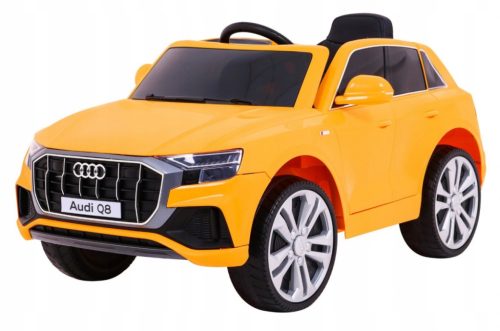  Audi Q8 Batteriebetriebener Lift für Kinder, gelbe EVA-Fernbedienung, kostenloser Start, MP3