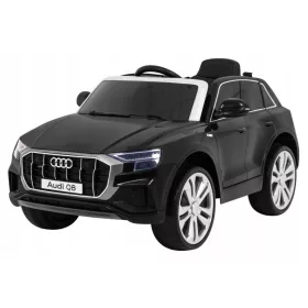    Audi Q8 Batterielift für Kinder Schwarz + Fernbedienung + EVA + Freistart +