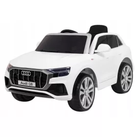    Audi Q8 Batteriebetriebener Kinderlift Weiß Fernbedienung EVA Free Start MP3