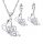  DAMEN-SET VERSILBERTE KRISTALLE SCHMETTERLING P 2258