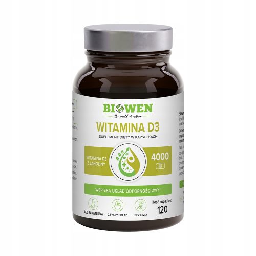 BIOWEN Vitamin D3 Kapseln - 120 Stück mit 4000 IU pro Kapsel