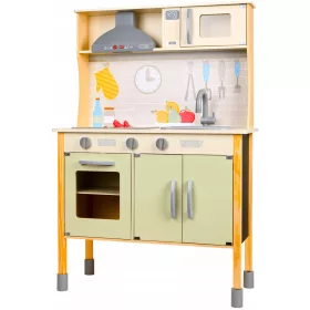    KÜCHENSPIELZEUG AUS HOLZ FÜR KINDER 70 x 30,5 x 103,5 cm ZUBEHÖR GESCHENK