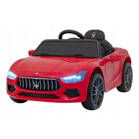    Batteriebetriebener Maserati Ghibli für Kinder Red Pilot EVA Free Start