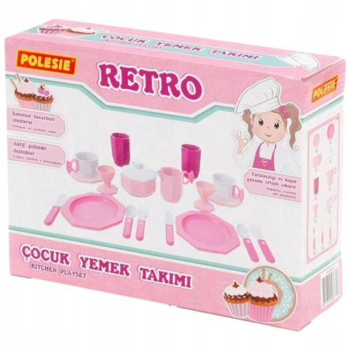  Service Teeservice Dessertteller Teller Gläser für Kinder Polesie