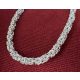 Kette 5,7mm 55cm 61g königliches byzantinisches Muster 925 Silber, Handarbeit