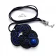  Schwarze Soutache-Halskette. Dunkelblaue Soutache-Halskette