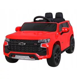    Chevrolet Tahoe Elektroauto für Kinder, rot, Fernbedienung, EVA-Radio