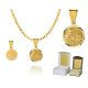  Goldkette, Silber, Erstkommunionsmedaille, 50 cm, Widmung P4M30