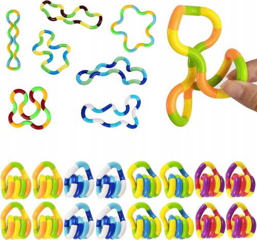  16PCS FIDGET TOY POP IT SENSORISCHES TWIST TANGLE ADHS-SPIELZEUG FÜR KINDER