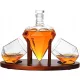  WHISKY-KARAFFE KRISTALLKARAFFE DIAMOND WHISKY SET STEINE