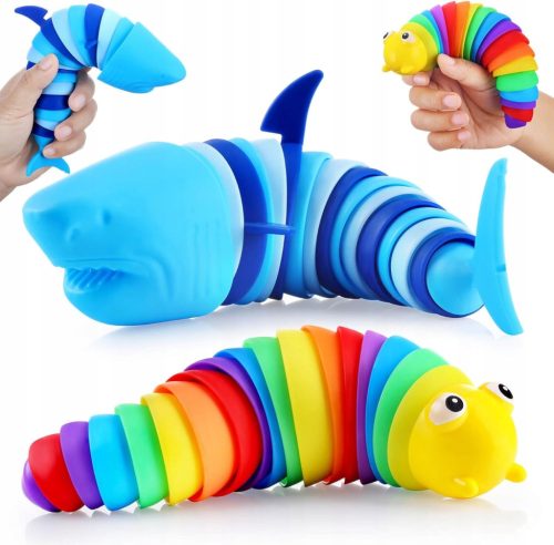  Fidget Slug Toys, Fidget Sensory Toy für Kinder, Spielzeug zum Stressabbau