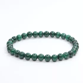  Malachit-Armband: Naturstein, Kugelgröße 6 mm