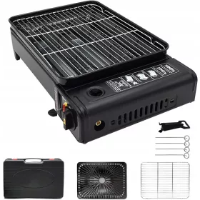  GAS-PATRONENGRILL TRAGBARER TOURIST-GASHERD MIT BRATPFANNE