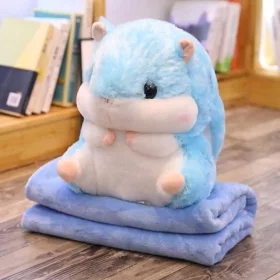  KUSCHELPLÜSCHKISSENDECKE HAMSTER