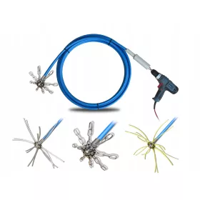    SEHR STARKES Schornsteinreinigungsbürstenset TURBOSPINNER 3 m VOLLSTÄNDIG