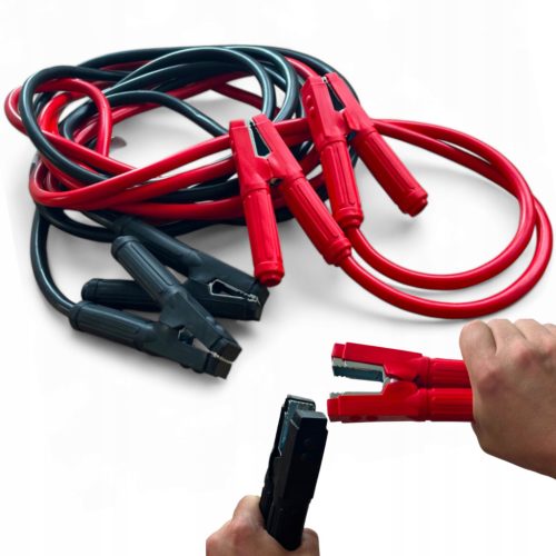  SOLIDE KABEL ÜBERBRINGUNGSKABEL 1500A 6m 6 Meter DICK 50mm2 2x 6m STARK