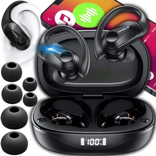  Drahtlose Bluetooth 5.3 In-Ear-Gaming-Kopfhörer, schwarz Lenovo LP75