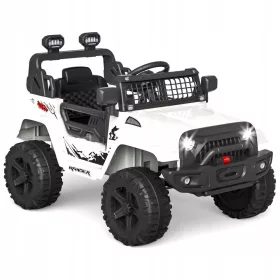    Batteriebetriebenes Jeep-Auto für Kinder, ferngesteuert, weiß