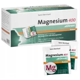   Sanct Bernhard Magnez Direkt 400 mg – Bequeme Magnesium-Sachets für unterwegs