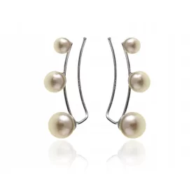  Silberohrringe mit abgestuften Perlen kn201 – 0,6 g.
