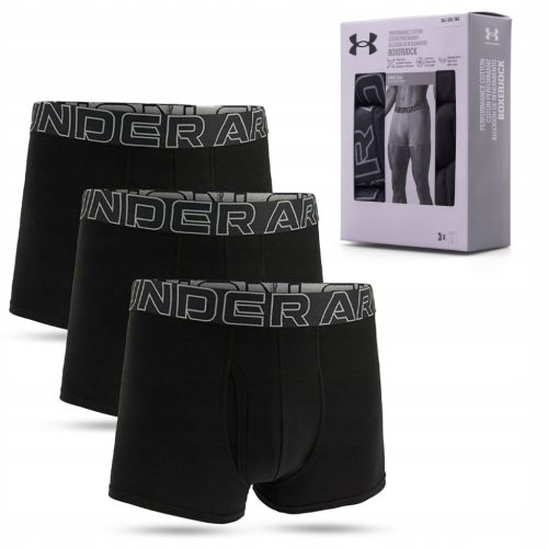 HERREN BOXER UNDER ARMOUR SPORTHÖSCHE BAUMWOLLE KOMFORT 3" 1383891-001