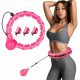  Schlankheits-Hula-Hop mit Pfeifen und beschwertem Hula-Hoop-Reifen in Rosa für Damen