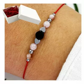    Glücksturmalin-Armband, Rosenquarz, Citrin, handgefertigtes Geschenk