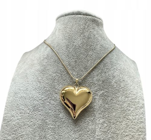  114 Gold Promi-Kette BLAUBEERHERZ AUFBLASBARES HERZ 316 STAHL