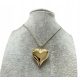  114 Gold Promi-Kette BLAUBEERHERZ AUFBLASBARES HERZ 316 STAHL