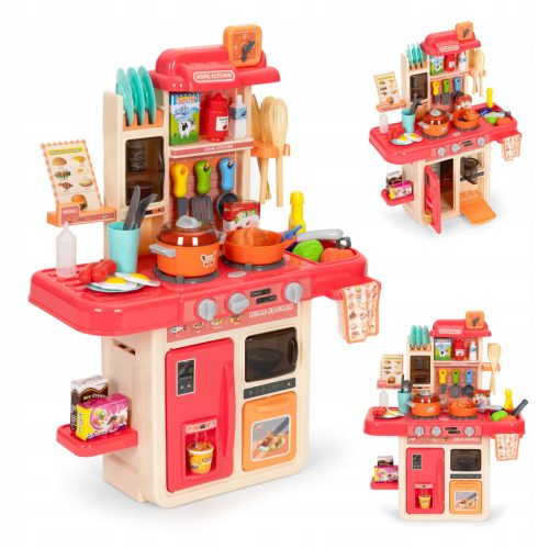  KÜCHE FÜR KINDER SOUNDS LED-DAMPFERZEUGER 42 ZUBEHÖR ROSA
