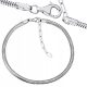  Modulares Armband, Basis für Schlangenanhänger, 3 mm, 925er Silber, verstellbares Oxid