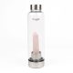  Myga Glaswasserflasche mit Rosenquarz 500 ml
